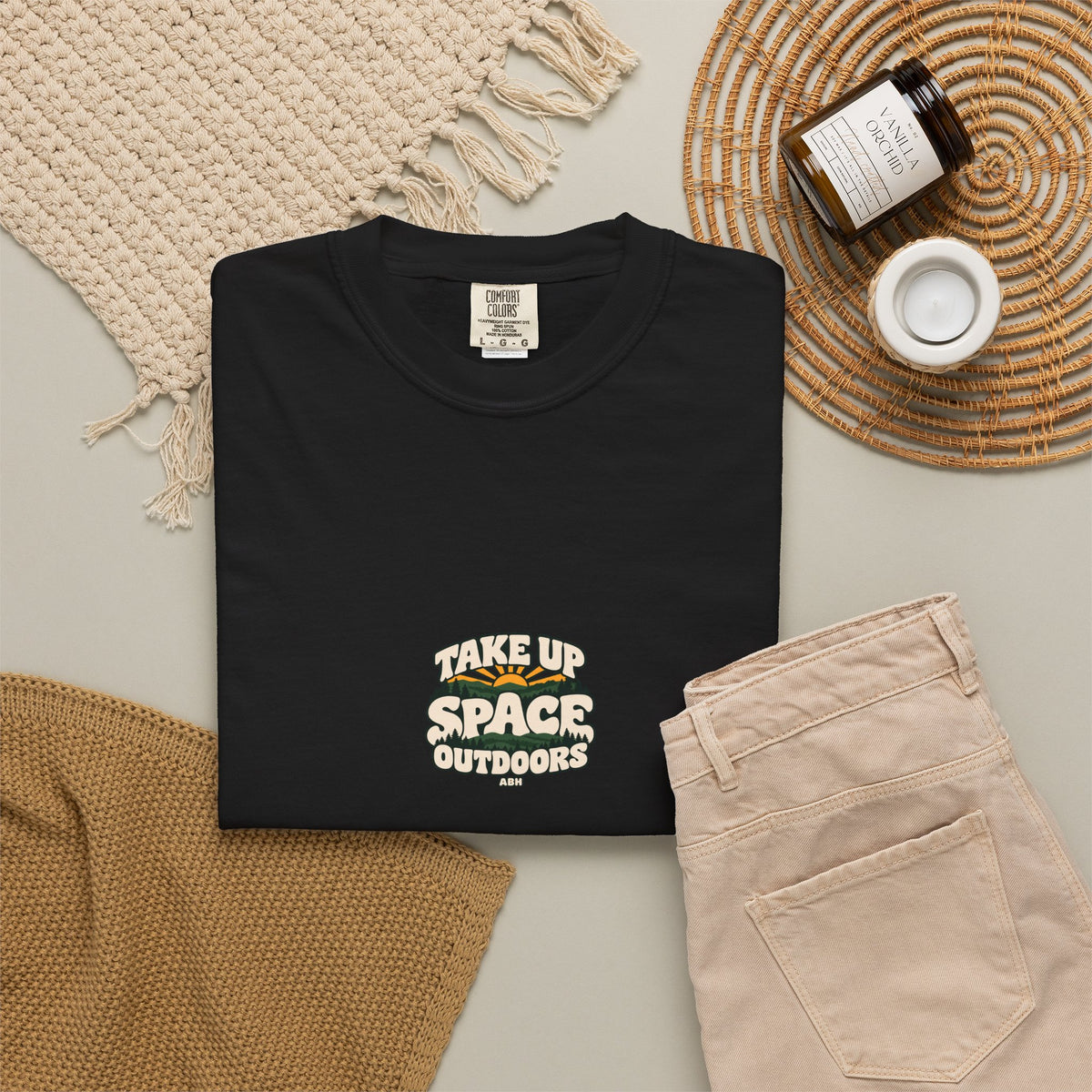 ABH Take Up Space Outdoors — Garment-Dyed Trail Tee