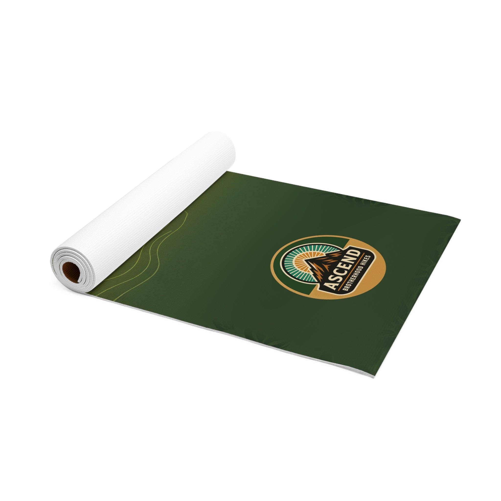 Mountain Wave Foam Yoga Mat — Green Gradient Outdoor-Inspired Yoga Mat