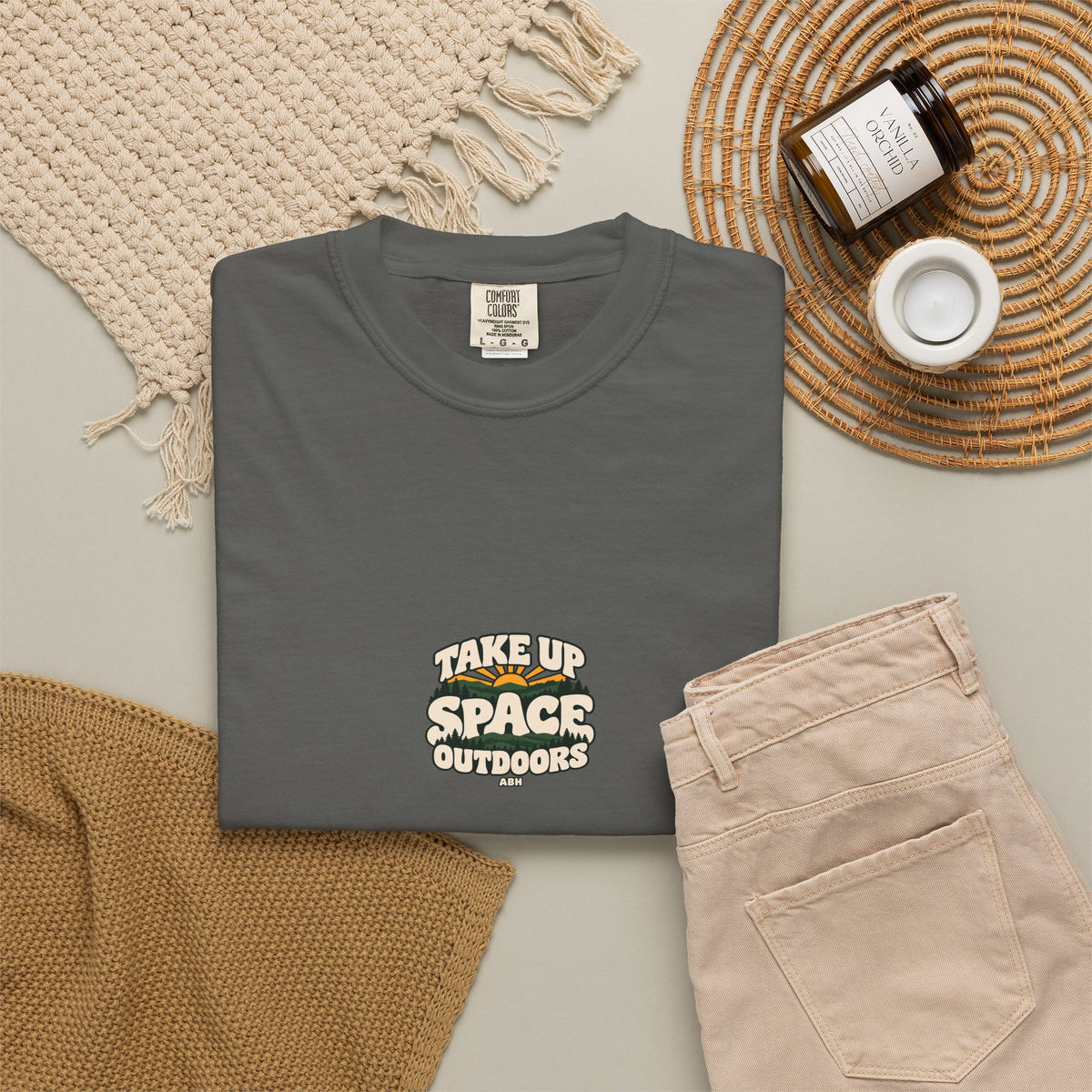 ABH Take Up Space Outdoors — Garment-Dyed Trail Tee